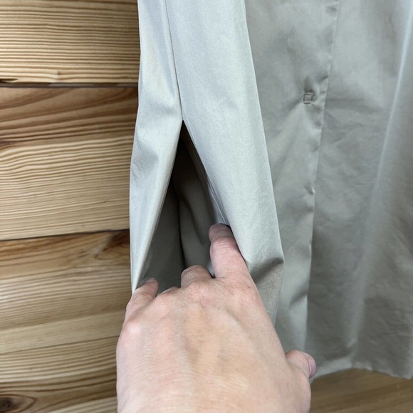 Pauw Amsterdam Jacket Size 2 Khaki Beige Snap Down Pockets Longline Trench B81 - Picture 11 of 16
